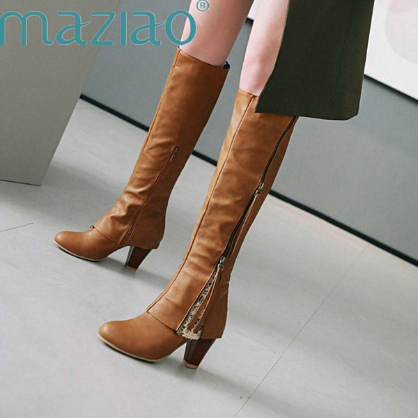 boots flock zipper fashion patchwork women winter shoes long round toe square heel high party maziao, Black
boots flock zipper fashion patchwork women winter shoes long round toe square heel high party maziao, Black