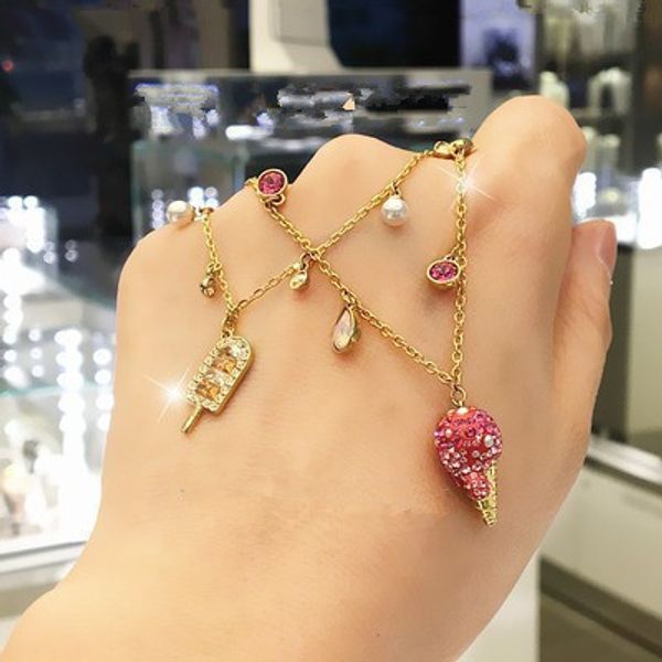 ice cream 1:1 swa cone popsicle charms trendy woman fine silver bracelets gifts for women jewelry boho new, Golden;silver
ice cream 1:1 swa cone popsicle charms trendy woman fine silver bracelets gifts for women jewelry boho new, Golden;silver