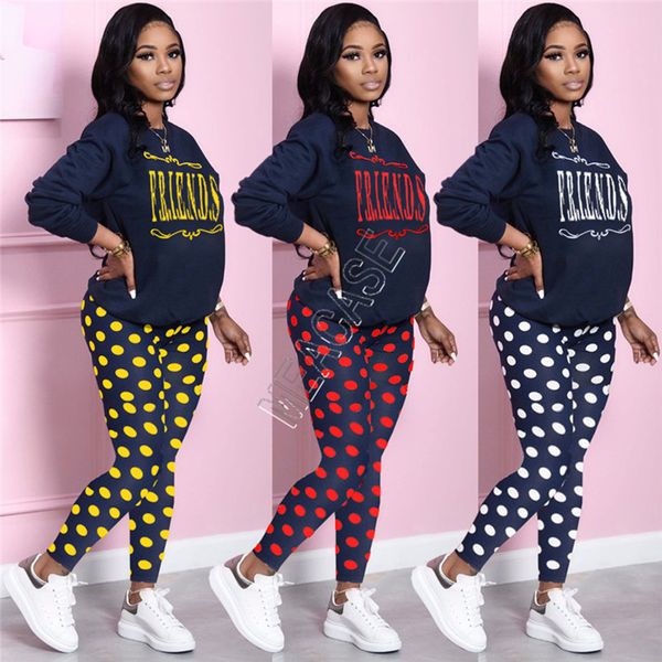 women tracksuit designer polka dot friends letter printing loose long sleeve sweatshirt slim pants leggings two piece set outfits d82605, Gray
women tracksuit designer polka dot friends letter printing loose long sleeve sweatshirt slim pants leggings two piece set outfits d82605, Gray