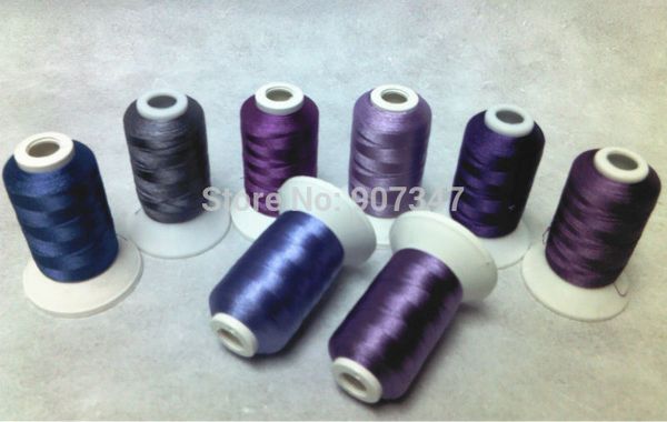 simthread violet/purple series polyester computer machine embroidery thread filament 500m*8,strong strength,super sheen ,120d/2, Black;white
simthread violet/purple series polyester computer machine embroidery thread filament 500m*8,strong strength,super sheen ,120d/2, Black;white