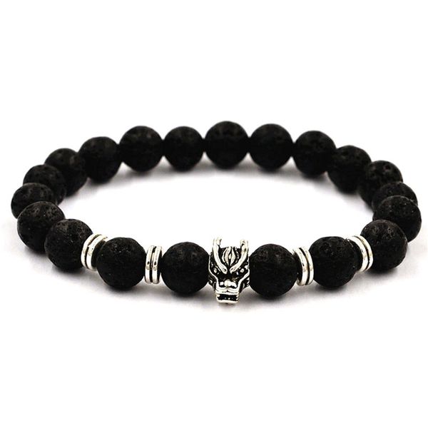 charm bracelets brand bracelet fashion silver dragon head made by 8mm black lava energy stone beads for men fit life northskull, Golden;silver
charm bracelets brand bracelet fashion silver dragon head made by 8mm black lava energy stone beads for men fit life northskull, Golden;silver
