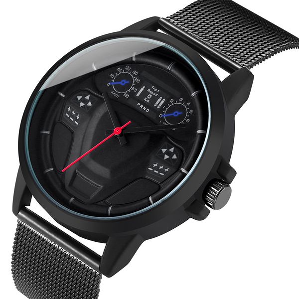 alloy metal mesh belts car steering wheel dashboard design sport watches for mens man male fashion leisure casual quartz watches, Slivery;brown
alloy metal mesh belts car steering wheel dashboard design sport watches for mens man male fashion leisure casual quartz watches, Slivery;brown