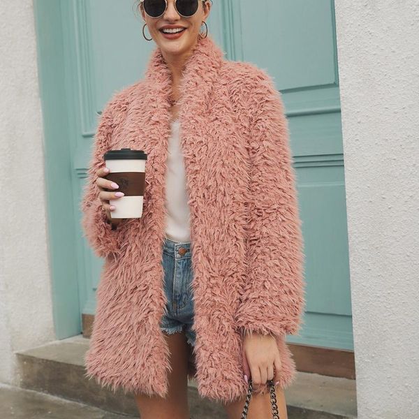 women's fur & faux womens ladies warm artificial wool coat jacket lapel winter outerwear women coats autumn fashion fur#g30, Black
women's fur & faux womens ladies warm artificial wool coat jacket lapel winter outerwear women coats autumn fashion fur#g30, Black