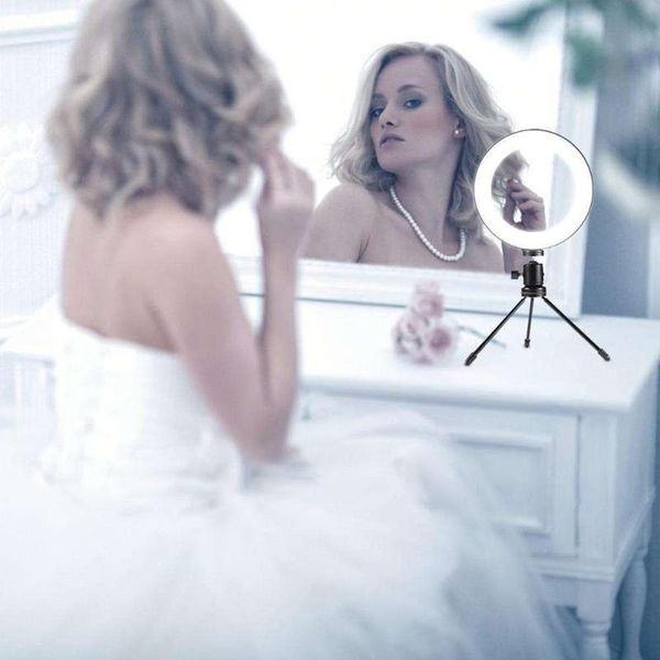 dimmable led studio camera ring light usb charging 6 inch wire control p phone video fill light
dimmable led studio camera ring light usb charging 6 inch wire control p phone video fill light