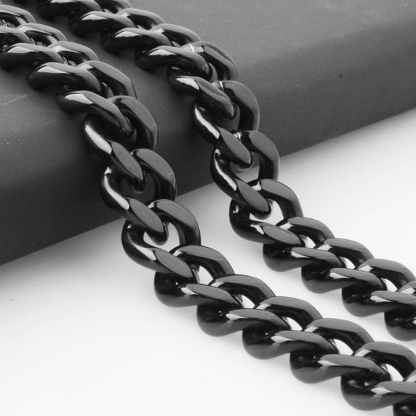 chains jewelry stainless steel black color cut curb cuban chain men's necklace or bracelet bangle 7"-40" wholesale retail, Silver
chains jewelry stainless steel black color cut curb cuban chain men's necklace or bracelet bangle 7"-40" wholesale retail, Silver