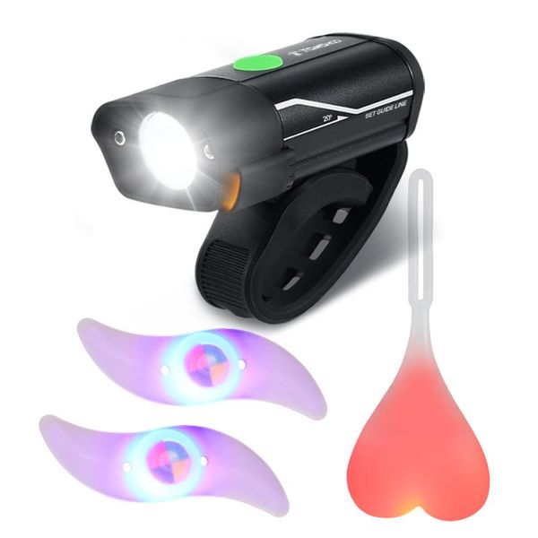 tomshoo cycling light led bicycle lights set 350 lumens waterproof usb rechargeable bike headlight with tail and spoke lights
tomshoo cycling light led bicycle lights set 350 lumens waterproof usb rechargeable bike headlight with tail and spoke lights