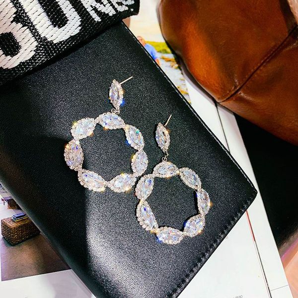 luxury crystal big round circle earrings 2020 new trendy temperament person pendientes jewelry wholesale, Silver
luxury crystal big round circle earrings 2020 new trendy temperament person pendientes jewelry wholesale, Silver