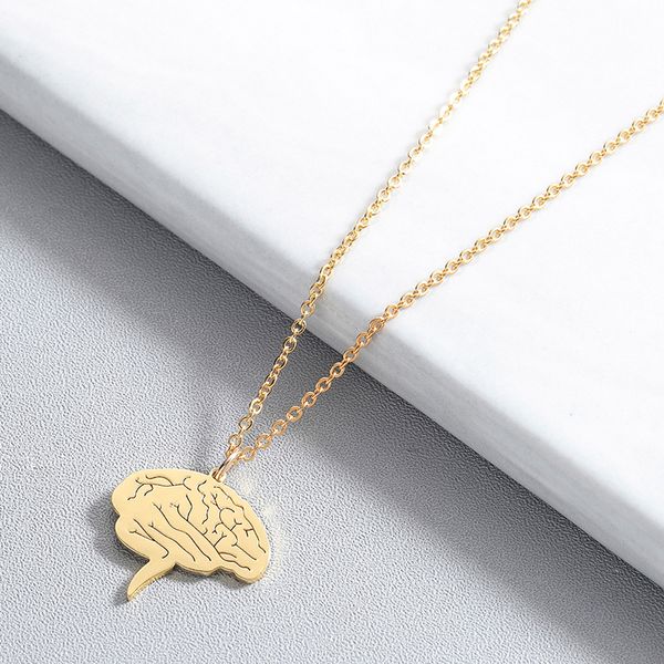 necklaces women stainless steel simple necklace pendant brain jewelry on the neck human brain pendant rose gold necklace jewelry, Silver
necklaces women stainless steel simple necklace pendant brain jewelry on the neck human brain pendant rose gold necklace jewelry, Silver