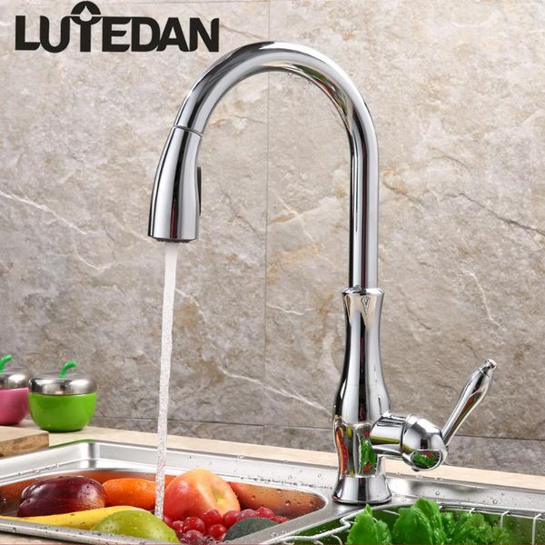 lutedan 3-color pure brass pull out kitchen faucets and cold water single hole handle swivel 360 degree water mixer taps
lutedan 3-color pure brass pull out kitchen faucets and cold water single hole handle swivel 360 degree water mixer taps