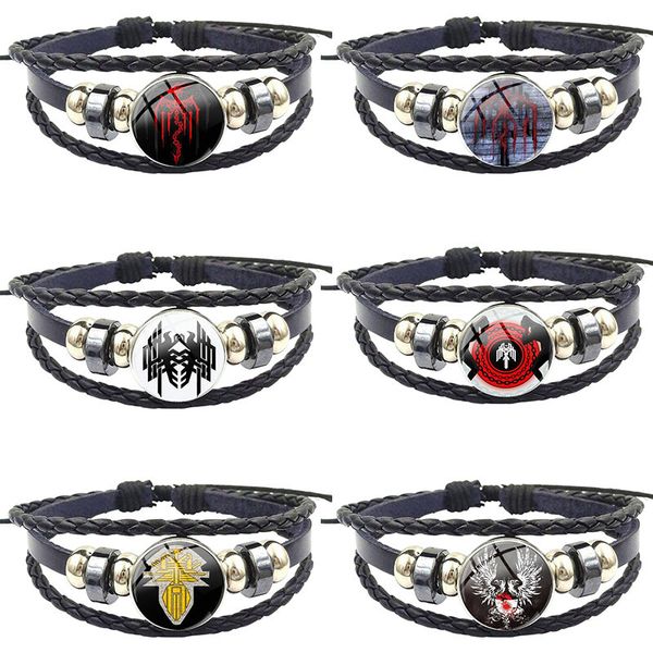 charm bracelets kirkwall city of chains symbol crest plated jewelry with glass cabochon black leather bracelet bangle for gift, Golden;silver
charm bracelets kirkwall city of chains symbol crest plated jewelry with glass cabochon black leather bracelet bangle for gift, Golden;silver