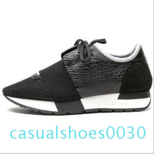 2019 classic designer race runner sneakers fashion men women casual shoes luxury genuine leather mesh pointed toe shoes trainers c30, Black
2019 classic designer race runner sneakers fashion men women casual shoes luxury genuine leather mesh pointed toe shoes trainers c30, Black