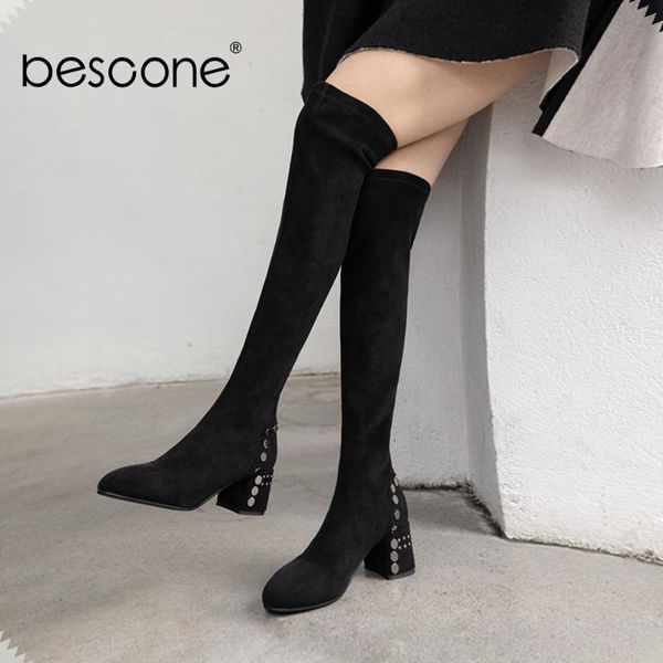 boots bescone black ladies over the knee winter handmade comfortable suede square heel shoes basic slip-on women bm304
boots bescone black ladies over the knee winter handmade comfortable suede square heel shoes basic slip-on women bm304