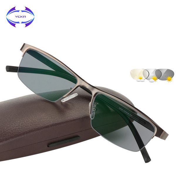 vcka titanium alloy outdoor pchromic reading glasses men sun automatic discoloration half frame presbyopia hyperopia eyewear, White;black
vcka titanium alloy outdoor pchromic reading glasses men sun automatic discoloration half frame presbyopia hyperopia eyewear, White;black