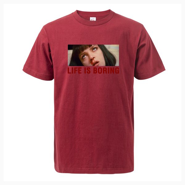 2019 summer t shirts pulp fiction life is boring print tees casual cotton fashion fitness men short sleeve tee
2019 summer t shirts pulp fiction life is boring print tees casual cotton fashion fitness men short sleeve tee