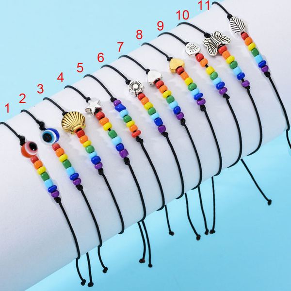 2021 fashion weaven adjustable identification bracelets boho black cord butterfuly heart seashell evil eye charms stackable bracelet korean
2021 fashion weaven adjustable identification bracelets boho black cord butterfuly heart seashell evil eye charms stackable bracelet korean