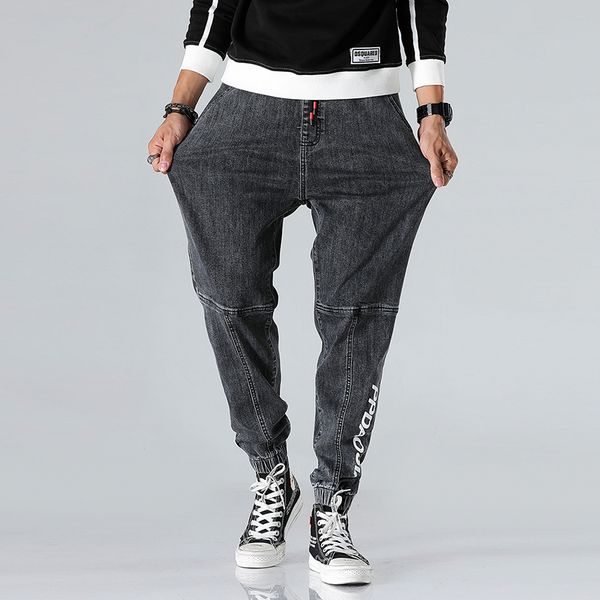 men's jeans mens autumn winter casual loose oversize denim pants cotton elasticity jogger hip hop tie feet harem 7xl, Blue
men's jeans mens autumn winter casual loose oversize denim pants cotton elasticity jogger hip hop tie feet harem 7xl, Blue