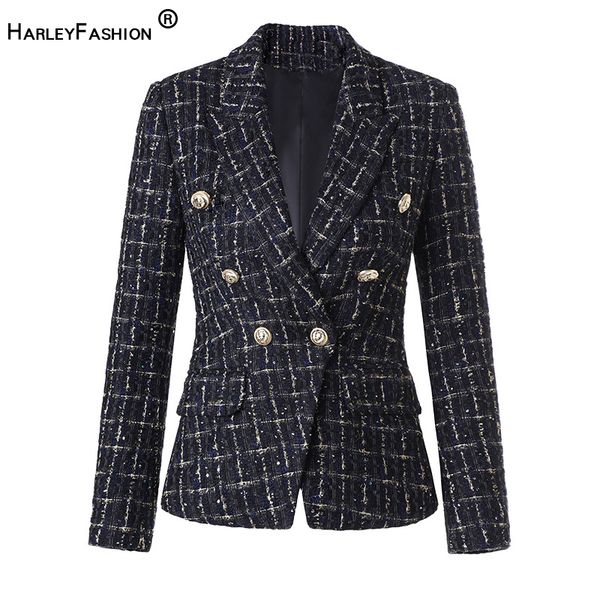 women's suits & blazers harleyfashion autumn winter women luxury tweed jacket slim design casual thick gold thread femal plaid blazer h, White;black
women's suits & blazers harleyfashion autumn winter women luxury tweed jacket slim design casual thick gold thread femal plaid blazer h, White;black
