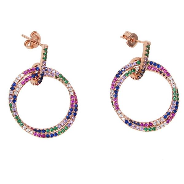 super shiny fashion rainbow earrings rose gold color micro pave coloful cz drop big circles fancy women round ear jewelry new, Silver
super shiny fashion rainbow earrings rose gold color micro pave coloful cz drop big circles fancy women round ear jewelry new, Silver