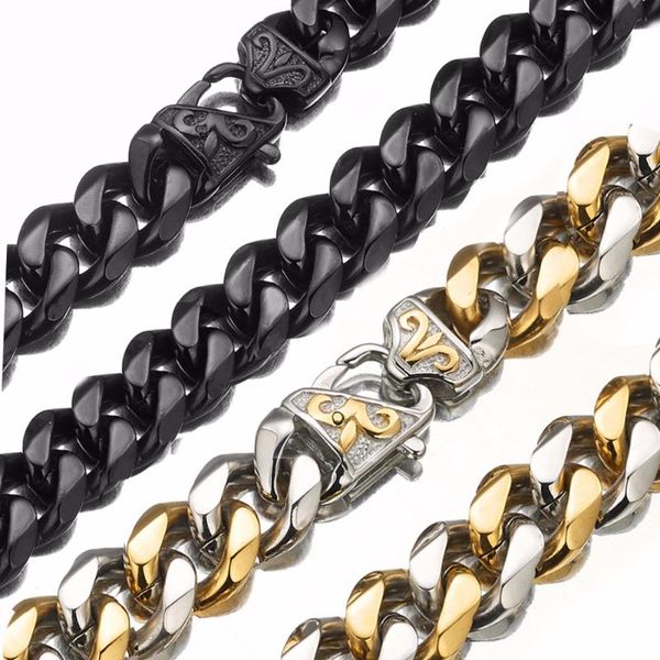 stainless steel curb cuban link chain for men women 15mm vintage men's neckalce & bracelet jewelry gift 7-40inch, Silver
stainless steel curb cuban link chain for men women 15mm vintage men's neckalce & bracelet jewelry gift 7-40inch, Silver