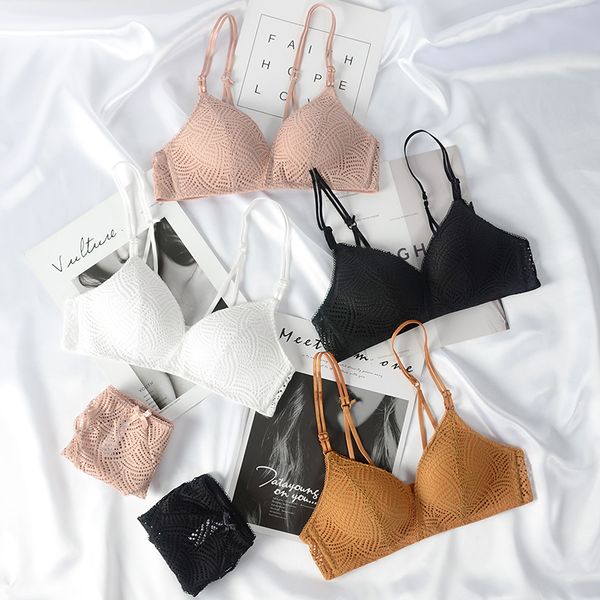 4 colors women no steel ring wire bras lace floral briefs underwear triangle cup bra set bralette transparent panties, Red;black
4 colors women no steel ring wire bras lace floral briefs underwear triangle cup bra set bralette transparent panties, Red;black