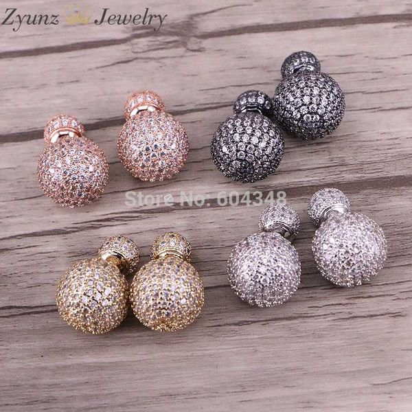 4 pairs zyz332-4972 round cz micro pave stud earrings double sided paved crystal ball earrings, Golden;silver
4 pairs zyz332-4972 round cz micro pave stud earrings double sided paved crystal ball earrings, Golden;silver