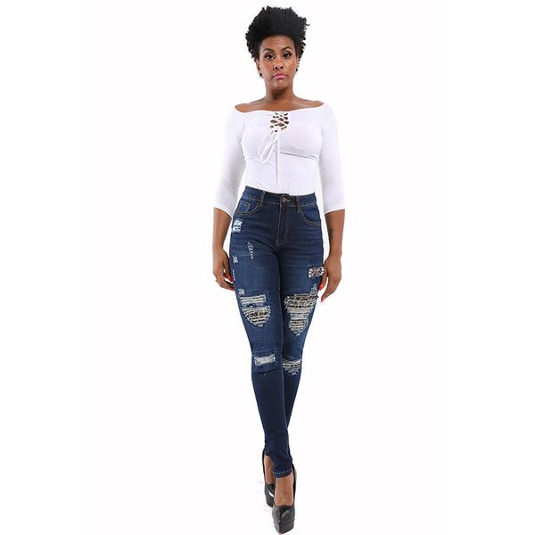 fashion stretch destroyed bulift high waist women jeans korean skinny denim pencil jeans hole ankle- length pants, Blue
fashion stretch destroyed bulift high waist women jeans korean skinny denim pencil jeans hole ankle- length pants, Blue