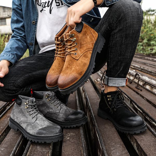 men shoes in autumn and winter men martin boots retro shoes fashion 2020 breathable popular mens, Black
men shoes in autumn and winter men martin boots retro shoes fashion 2020 breathable popular mens, Black