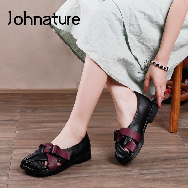 johnature женщины сандалии ретро пряжки натуральная кожа 2020 новый женская обувь скольжению на случайные плоские с платформой дамы сандалии, Black
johnature женщины сандалии ретро пряжки натуральная кожа 2020 новый женская обувь скольжению на случайные плоские с платформой дамы сандалии, Black