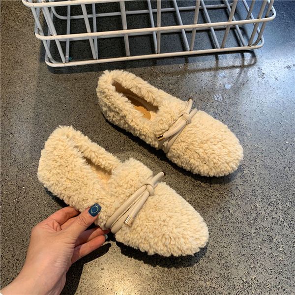 curly furry flats shoes ladies lace up bow-knot slip on moccasins winter warm shallow round toe lambswool cotton leisure shoes, Black
curly furry flats shoes ladies lace up bow-knot slip on moccasins winter warm shallow round toe lambswool cotton leisure shoes, Black
