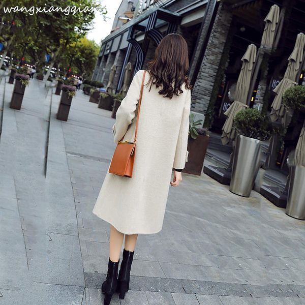 women's new korean leisure woolen coat female long autumn winter wear loose hepburn wind fog blue woolen coat female a578, Black
women's new korean leisure woolen coat female long autumn winter wear loose hepburn wind fog blue woolen coat female a578, Black