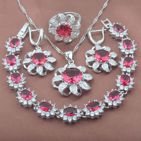 свадебные украшения ювелирные наборы rose red zirconia цветка женское ожерелье кристалл браслет серьги кольцо yz0353, Silver
свадебные украшения ювелирные наборы rose red zirconia цветка женское ожерелье кристалл браслет серьги кольцо yz0353, Silver