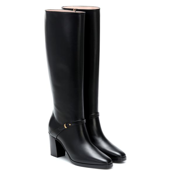 genuine leather buckle decotaion thick high heels women's knee high boots winter 2020 women boots party working shoes woman, Black
genuine leather buckle decotaion thick high heels women's knee high boots winter 2020 women boots party working shoes woman, Black
