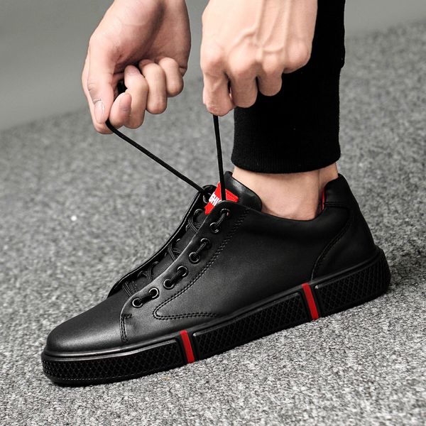 men genuine leather shoes men flats fashion men's casual shoes outdoor summer hole brand man soft comfortable lace up, Black
men genuine leather shoes men flats fashion men's casual shoes outdoor summer hole brand man soft comfortable lace up, Black