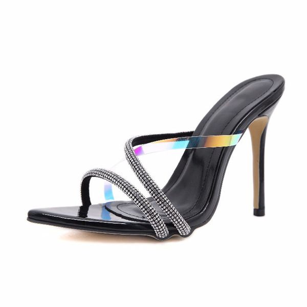sandals shiny rhinestones high heels slippers women summer shoes woman transparent heel pumps, Black
sandals shiny rhinestones high heels slippers women summer shoes woman transparent heel pumps, Black