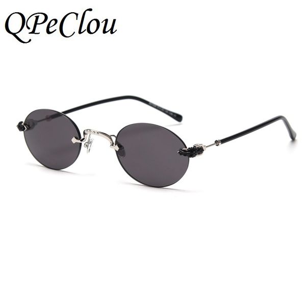 sunglasses qpeclou 2021 vintage metal rimless women brand designer fashion oval sun glasses men frameless punk shades, White;black
sunglasses qpeclou 2021 vintage metal rimless women brand designer fashion oval sun glasses men frameless punk shades, White;black