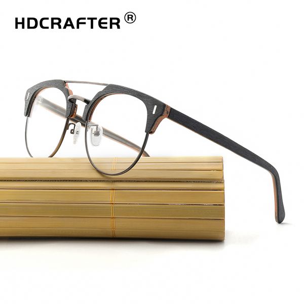 hdcrafter retro round eyeglasses frames wooden men women optical myopia glasses frame computer reading spectacle plain glasses, Black
hdcrafter retro round eyeglasses frames wooden men women optical myopia glasses frame computer reading spectacle plain glasses, Black