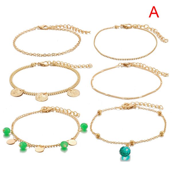 boho style women bracelets blue drops pendant leaves alloy bracelets 6/4pcs/set for ladies girls lxh, Golden;silver
boho style women bracelets blue drops pendant leaves alloy bracelets 6/4pcs/set for ladies girls lxh, Golden;silver