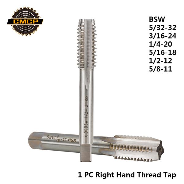 cmcp 1pc bsw right hand thread tap 5/32-32 3/16-24 1/4-20 5/16-18 1/2-12 5/8-11 hss screw tap drill bit for metal/wood plug
cmcp 1pc bsw right hand thread tap 5/32-32 3/16-24 1/4-20 5/16-18 1/2-12 5/8-11 hss screw tap drill bit for metal/wood plug