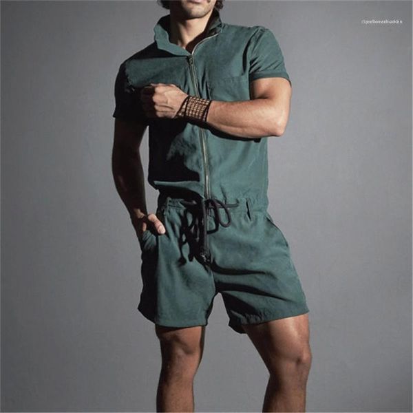 zipper chic mens designer jumpsuits casual fahion high street male rompers with drawstring green summer mens rompers lapel neck, Black
zipper chic mens designer jumpsuits casual fahion high street male rompers with drawstring green summer mens rompers lapel neck, Black