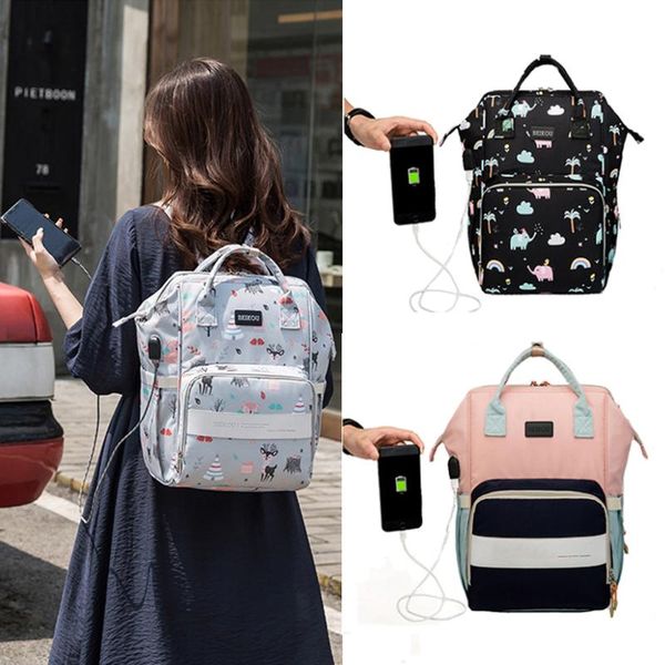 usb diaper bag backpack for mom travel waterproof large capacity stroller bag maternity nappy changing baby
usb diaper bag backpack for mom travel waterproof large capacity stroller bag maternity nappy changing baby