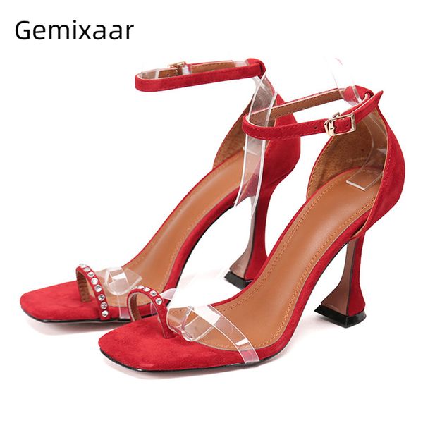 unique jeweled split toe gladiator sandals women high goblet heel luxury suede transparent pvc ankle strap party shoes woman, Black
unique jeweled split toe gladiator sandals women high goblet heel luxury suede transparent pvc ankle strap party shoes woman, Black