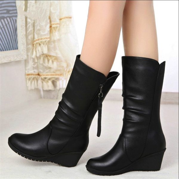 winter boots 2020 women boots wedge mid calf women shoes black fashion mother shoes leather round toe ladies
winter boots 2020 women boots wedge mid calf women shoes black fashion mother shoes leather round toe ladies