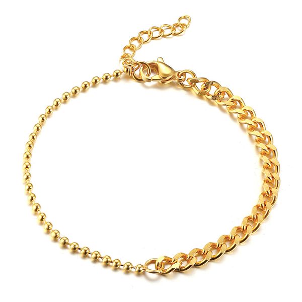 4mm chain bracelet cuban link stainless steel gold and silver color statement bracelet for women, Black
4mm chain bracelet cuban link stainless steel gold and silver color statement bracelet for women, Black
