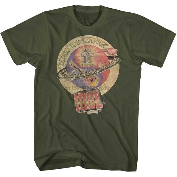 billy idol whiplash smile military green short sleeve t shirt different colours t shirt men summer
billy idol whiplash smile military green short sleeve t shirt different colours t shirt men summer