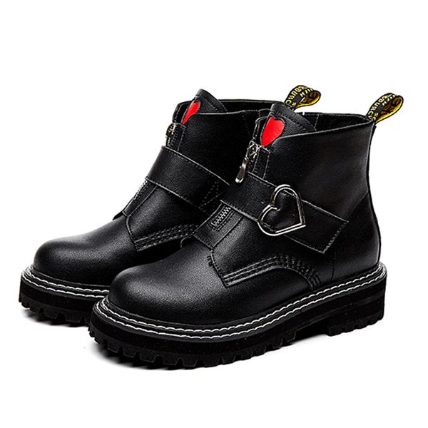 new ankle boots women motorcycle boots zipper platforms autumn soft leather oxford shoes ladies 2020 fashion punk flat, Black
new ankle boots women motorcycle boots zipper platforms autumn soft leather oxford shoes ladies 2020 fashion punk flat, Black