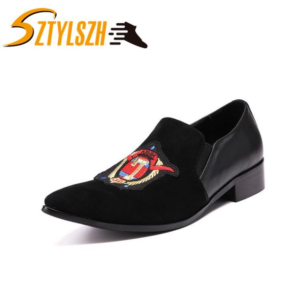 italian formal men dress shoes genuine leather business wedding shoes pointed toe loafers male flats embroider moccasins, Black
italian formal men dress shoes genuine leather business wedding shoes pointed toe loafers male flats embroider moccasins, Black