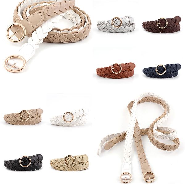 fashion female decorative thin belt pu leather braided round gold pin buckle solid color knitted casual women belt adjustable, Black;brown
fashion female decorative thin belt pu leather braided round gold pin buckle solid color knitted casual women belt adjustable, Black;brown