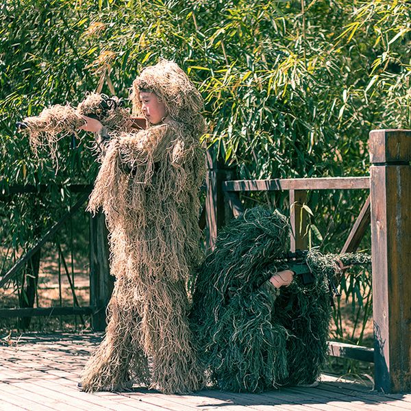 hunting sets kids cs bionic camouflage suit children 3d grass style ghillie suits jungle desert snow clothes set, Camo
hunting sets kids cs bionic camouflage suit children 3d grass style ghillie suits jungle desert snow clothes set, Camo