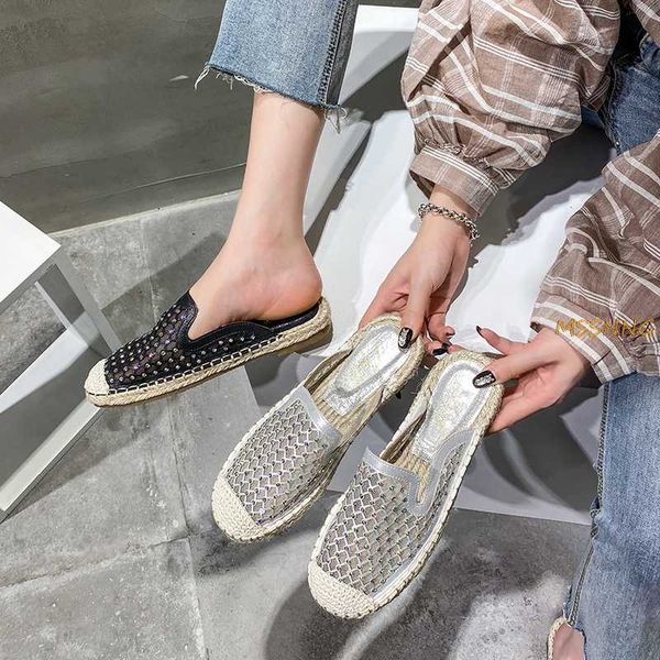 2020 summer new women's slippers net gauze low flat anti slip ladies shoes fashion bling rhinestone fisherman shoes big size, Black
2020 summer new women's slippers net gauze low flat anti slip ladies shoes fashion bling rhinestone fisherman shoes big size, Black