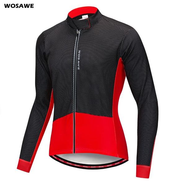 wosawe men winter cycling jackets thermal fleece bike jersey windproof long sleeve cycling mtb clothing wear reflective clothes, Black;red
wosawe men winter cycling jackets thermal fleece bike jersey windproof long sleeve cycling mtb clothing wear reflective clothes, Black;red